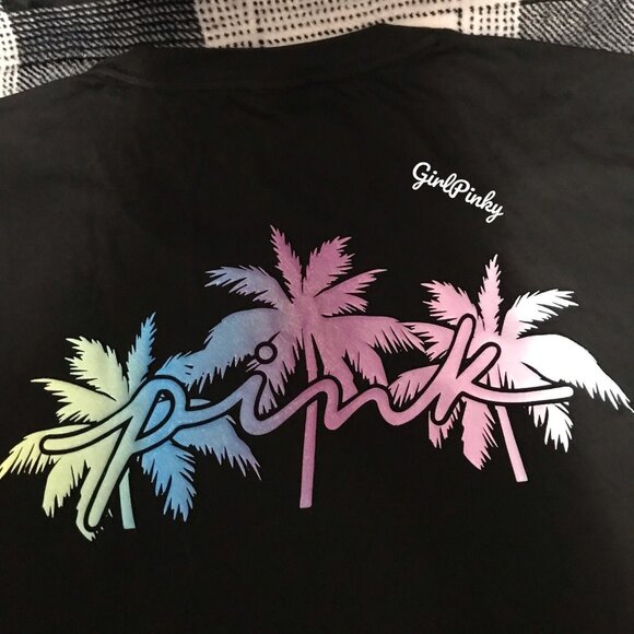 victoria secret PINK leggings outfit with PALM TREE SHINE LOGO SIZES 2X/XL - Picture 7 of 11